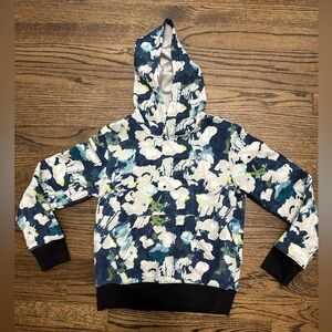 The North Face Kids Blue and White Hoodie